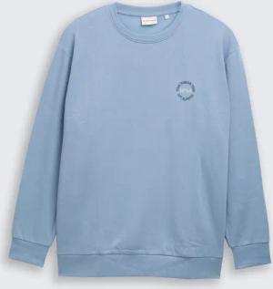 TOM TAILOR Herren Plus Size - Sweatshirt mit Logo-Print, blau, Uni, Gr. 5XL