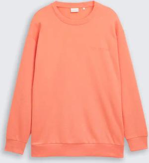 TOM TAILOR Herren Plus Size - Sweatshirt mit Logo-Print, rot, Uni, Gr. 5XL