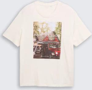 TOM TAILOR Herren Plus Size - T-Shirt mit Fotoprint, braun, Print, Gr. 4XL