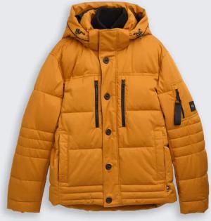 TOM TAILOR Herren Puffer-Jacke mit abnehmbarer Kapuze, braun, Uni, Gr. XXL