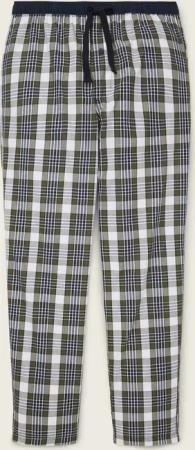 TOM TAILOR Herren Pyjama-Hose aus Baumwolle mit Karomuster, grün, Kariert, Gr. 50