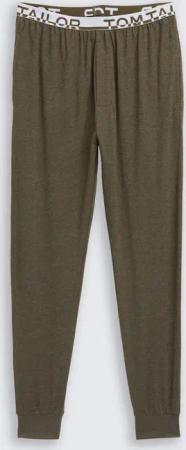TOM TAILOR Herren Pyjama-Hose in Melange-Optik, grün, Meliert, Gr. 56