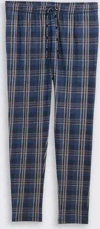 TOM TAILOR Herren Pyjama-Hose mit Karomuster, blau, Kariert, Gr. 56