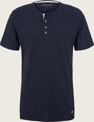 TOM TAILOR Herren Pyjama T-Shirt aus Baumwolle, blau, Uni, Gr. 54/XL