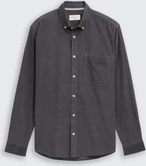 TOM TAILOR Herren Regular Fit Cordhemd mit Brusttasche, grau, Uni, Gr. XXL