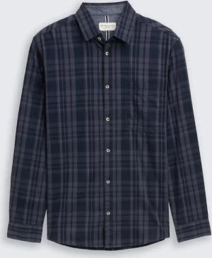 TOM TAILOR Herren Regular Fit Hemd mit Karo-Muster, blau, Kariert, Gr. XS