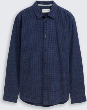 TOM TAILOR Herren Regular Fit Hemd mit Karomuster, blau, Kariert, Gr. XS