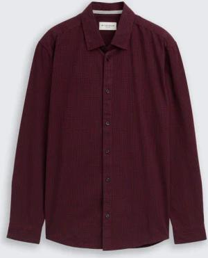 TOM TAILOR Herren Regular Fit Hemd mit Karomuster, rot, Kariert, Gr. L