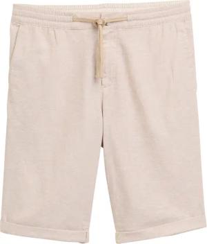 TOM TAILOR Herren Regular Shorts mit Leinenanteil, braun, Meliert, Gr. L