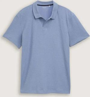 TOM TAILOR Herren Ripp Poloshirt mit Stretch-Anteil, blau, Uni, Gr. XXXL