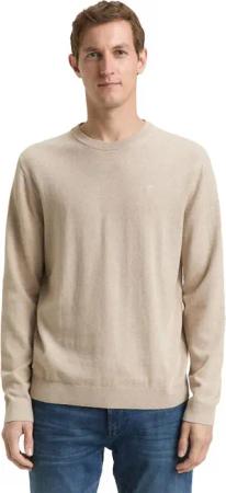 Tom Tailor Herren Rundhals Pullover BASIC CREWNECK KNIT - Relaxed Fit
