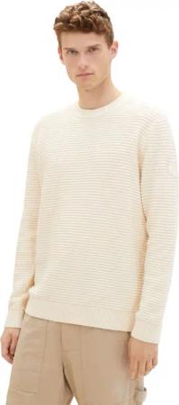 Tom Tailor Herren Rundhals Pullover STRUCTURED CREWNECK - Regular Fit