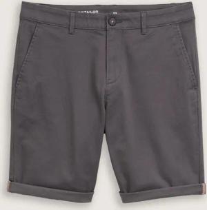 TOM TAILOR Herren Slim Chino Shorts, schwarz, Uni, Gr. 30
