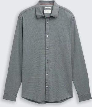 TOM TAILOR Herren Slim Fit Hemd mit Stretch, blau, Meliert, Gr. S