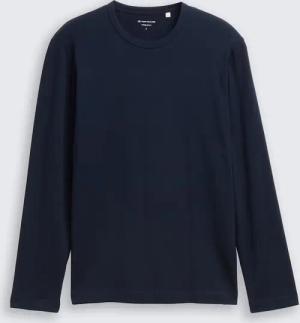 TOM TAILOR Herren Slim Fit Langarmshirt mit Stretch, blau, Uni, Gr. XXL