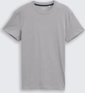 TOM TAILOR Herren Slim Fit T-Shirt mit Stretch, grau, Uni, Gr. XL