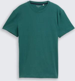 TOM TAILOR Herren Slim Fit T-Shirt mit Stretch, grün, Uni, Gr. XXXL