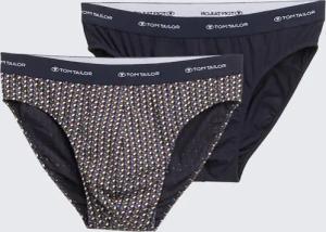 TOM TAILOR Herren Slips im 2er-Pack, blau, Print, Gr. M/5