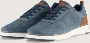 TOM TAILOR Herren Sneaker aus strukturiertem Lederimitat, blau, Uni, Gr. 41