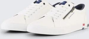 TOM TAILOR Herren Sneaker mit Reißverschluss-Detail, weiß, Uni, Gr. 41