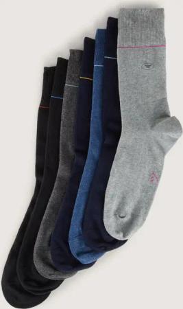 TOM TAILOR Herren Socken in einer 7-Tage-Box, grau, Uni, Gr. 43-46