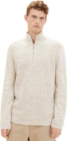 Tom Tailor Herren Stehkragen Pullover NEPS STRUCTURED - Regular Fit