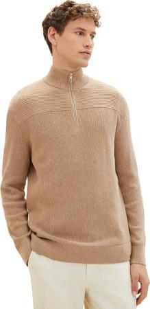 Tom Tailor Herren Stehkragen Pullover STRUCTUERED TROYER - Regular Fit