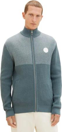 Tom Tailor Herren Strickjacke TWOTONE KNIT - Regular Fit