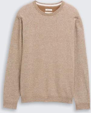 TOM TAILOR Herren Strickpullover aus Bio-Baumwolle, braun, Meliert, Gr. L