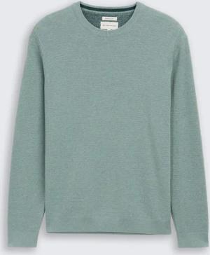 TOM TAILOR Herren Strickpullover aus Bio-Baumwolle, grün, Meliert, Gr. XXL