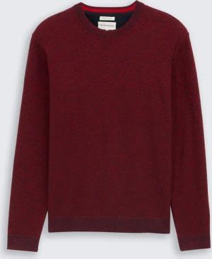 TOM TAILOR Herren Strickpullover aus Bio-Baumwolle, rot, Meliert, Gr. XXXL
