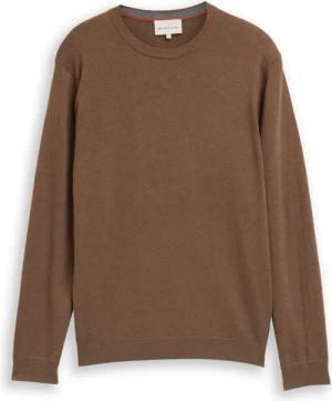 TOM TAILOR Herren Strickpullover mit Kaschmir-Anteil, braun, Meliert, Gr. XL