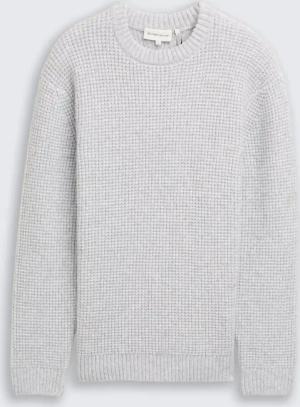 TOM TAILOR Herren Strickpullover mit Wollanteil, grau, Meliert, Gr. M