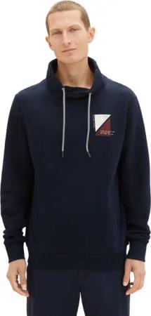 Tom Tailor Herren Sweatshirt PRINTED SNOOD - Regular Fit