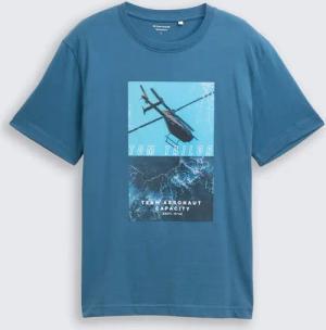 TOM TAILOR Herren T-Shirt mit Fotoprint, blau, Print, Gr. XXL
