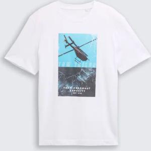 TOM TAILOR Herren T-Shirt mit Fotoprint, weiß, Print, Gr. S