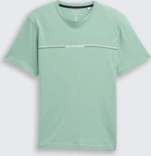 TOM TAILOR Herren T-Shirt mit Print, grün, Logo Print, Gr. XXL