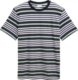 TOM TAILOR Herren T-Shirt mit Streifenmuster, blau, Gestreift, Gr. M