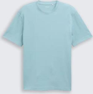 TOM TAILOR Herren T-Shirt mit Waffelstruktur, grün, Uni, Gr. M