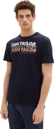 Tom Tailor Herren T-Shirt WORDING LOGO - Regular Fit