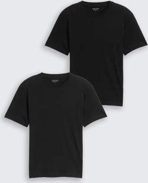TOM TAILOR Herren T-Shirts aus Baumwolle im 2er-Pack, schwarz, Uni, Gr. XL