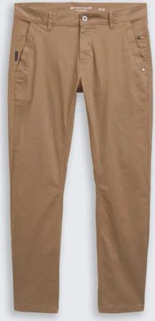TOM TAILOR Herren Tapered Chino Hose, braun, Uni, Gr. 30/34