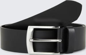 TOM TAILOR Herren TTANDREW Ledergürtel mit eckiger Dornschließe, schwarz, Logo Print, Gr. 115