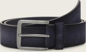 TOM TAILOR Herren TTBART Ledergürtel mit eckiger Dornschließe, blau, Uni, Gr. 90