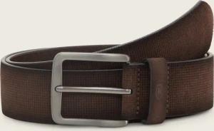 TOM TAILOR Herren TTBART Ledergürtel mit eckiger Dornschließe, braun, Uni, Gr. 110