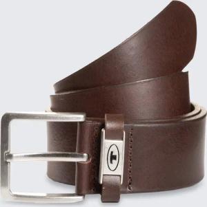 TOM TAILOR Herren TTCOREY Ledergürtel mit eckiger Dornschließe, braun, Uni, Gr. 85