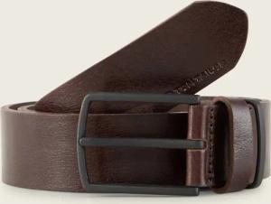 TOM TAILOR Herren TTHENRY Ledergürtel mit eckiger Dornschließe, braun, Uni, Gr. 85