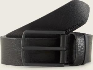 TOM TAILOR Herren TTHENRY Ledergürtel mit eckiger Dornschließe, schwarz, Uni, Gr. 105