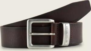 TOM TAILOR Herren TTJACOB Ledergürtel mit eckiger Dornschließe, braun, Uni, Gr. 100