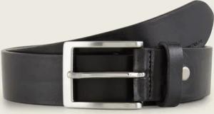 TOM TAILOR Herren TTJADEN Ledergürtel mit eckiger Dornschließe, schwarz, Uni, Gr. 85